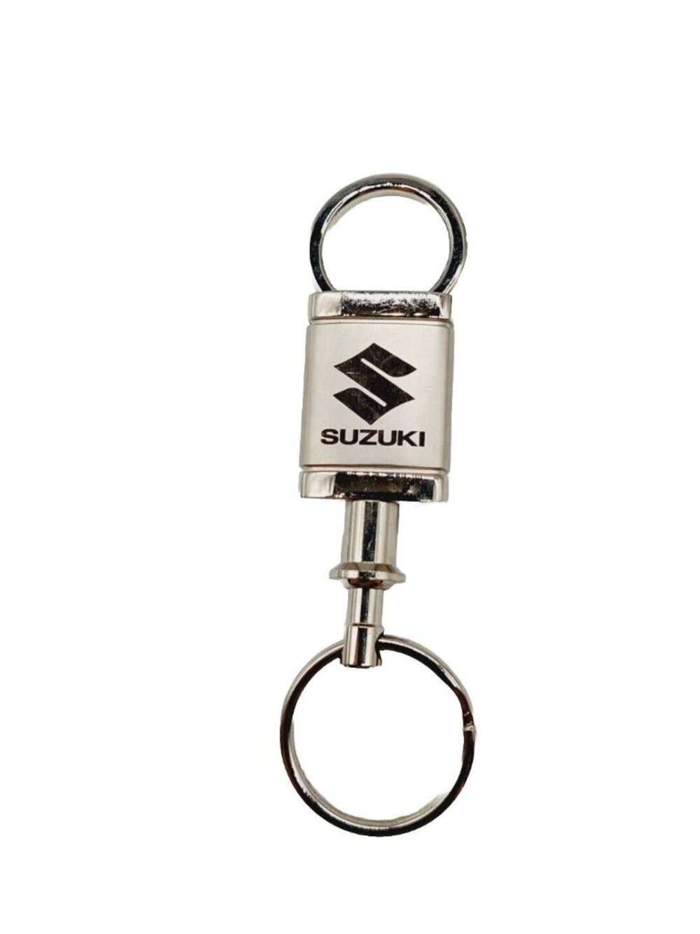 Suzuki Keychain Sliver Tone Automobile Advertising Logo